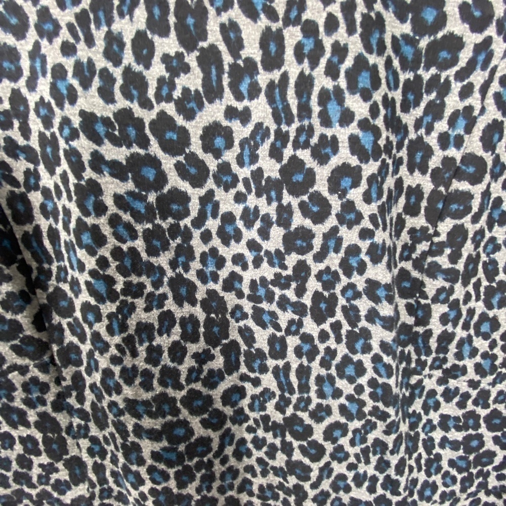 Talbots Womens Sz 16 dress 3/4‎ Sleeve Animal Print A-line knee length grey blue - Picture 7 of 15